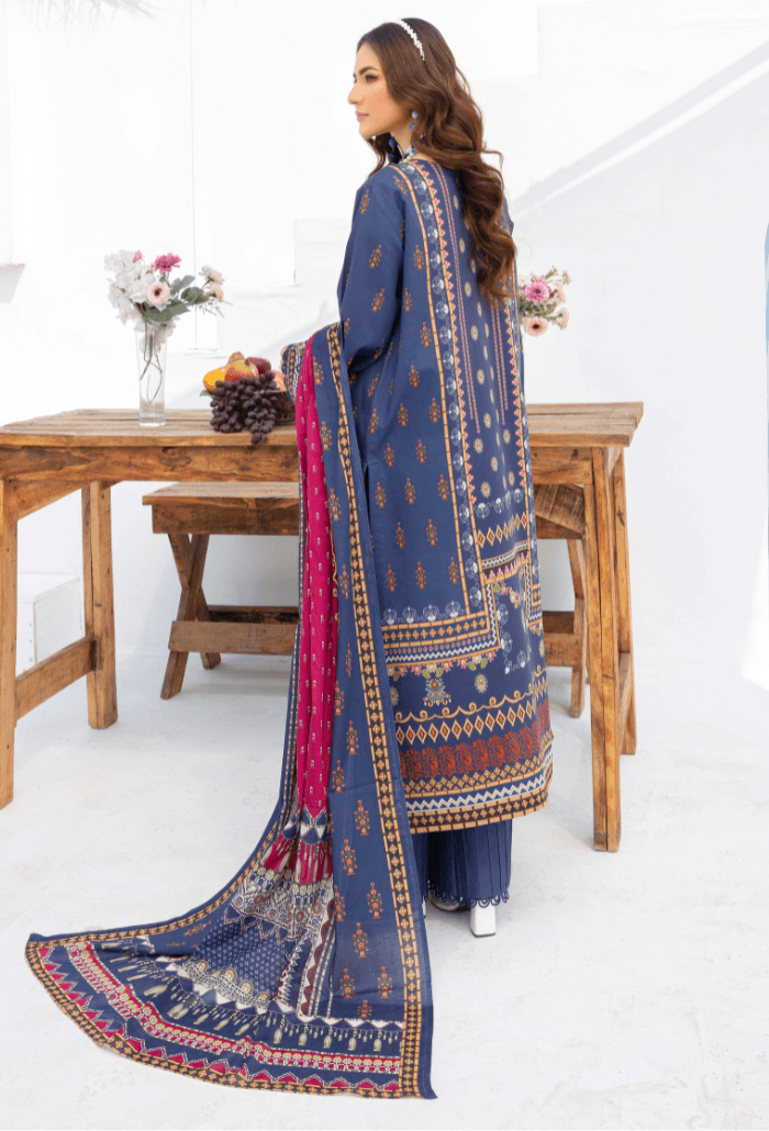 Humdum | Saira Bano Lawn 24 | D05 - Pakistani Designer Dress - by HumDum | Type: Casuals - 100% Original at Saira Sultan