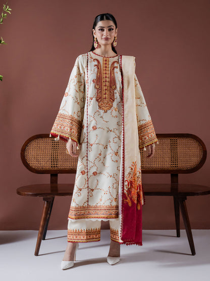 Faiza Faisal | Winter Edit 2024 | ADA XS Off White Karandi