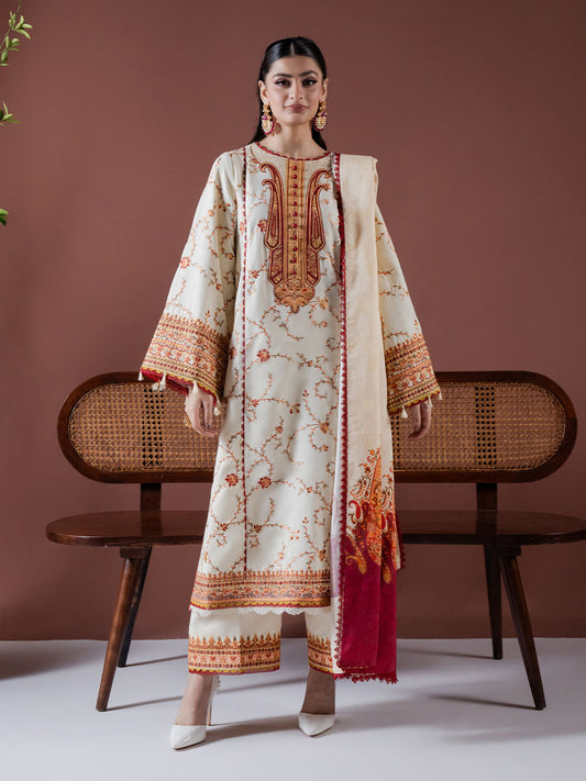 Faiza Faisal | Winter Edit 2024 | ADA XS Off White Karandi