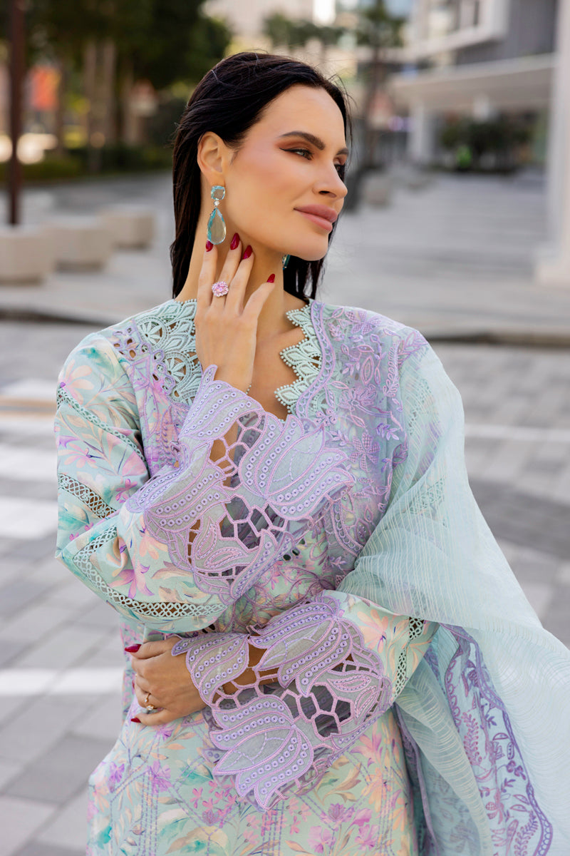 Rangrasiya | Carnation Summer Edit 25 | Isabella M Aqua Blue Lawn