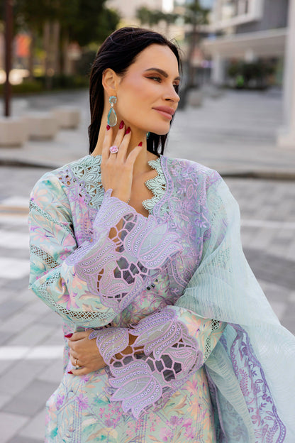Rangrasiya | Carnation Summer Edit 25 | Isabella M Aqua Blue Lawn