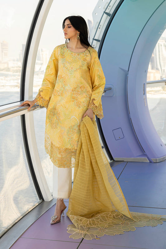Rangrasiya | Carnation Summer Edit 25 | Liana XS Yellow Lawn