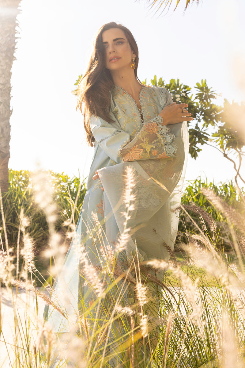 Rangrasiya | Carnation Summer Edit 25 | Ocean L Sky Blue Lawn