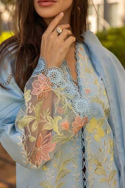 Rangrasiya | Carnation Summer Edit 25 | Ocean M Sky Blue Lawn