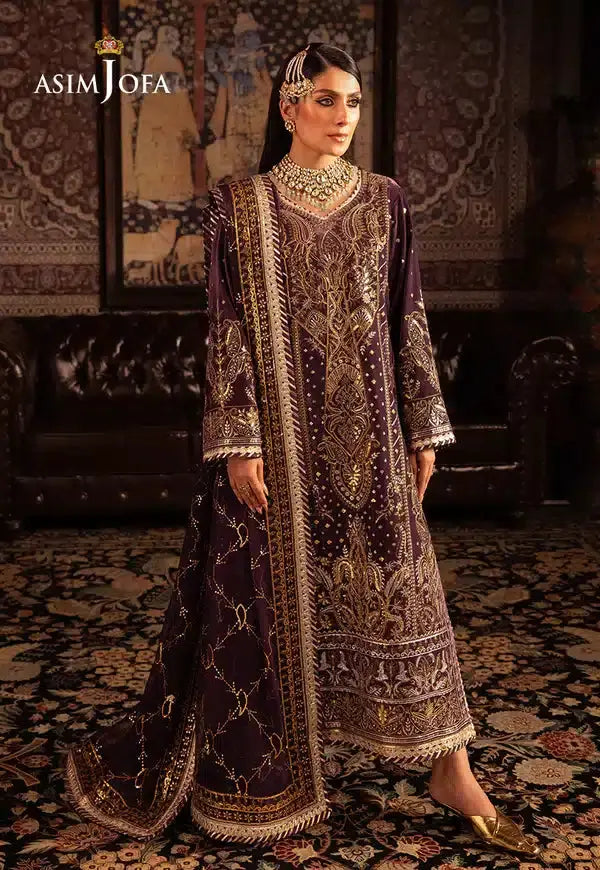 Asim Jofa | Makhmal Wedding Velvet 23 | AJMM-06 - Pakistani Designer Dress - by Asim Jofa | Type: Formal - 100% Original at Saira Sultan