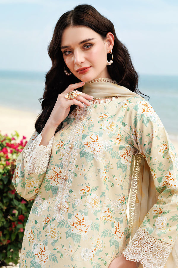Farasha | Printed Essentials | Lush Cream M Cream Lawn