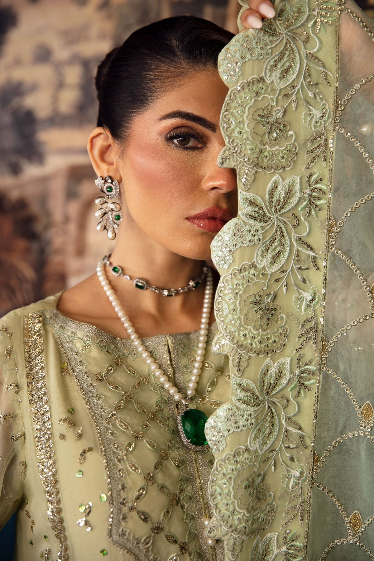 Nureh | Elanora Formal 24 | NEL-50-Meadow - Pakistani Designer Dress - by Nureh | Type: Formal - 100% Original at Saira Sultan