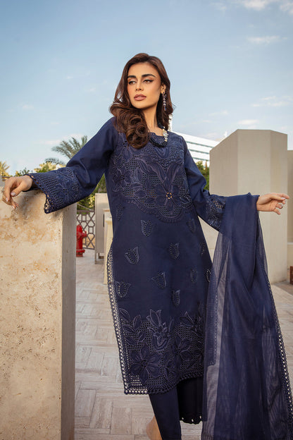 Rangrasiya | Premium Summer Lawn 25 | Zara S Navy Blue Lawn