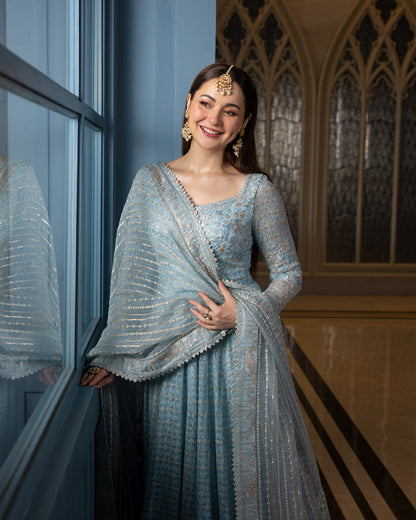 Faiza Saqlain | Neorah 24' RTW | Miyah Ombr© Ice Blue L