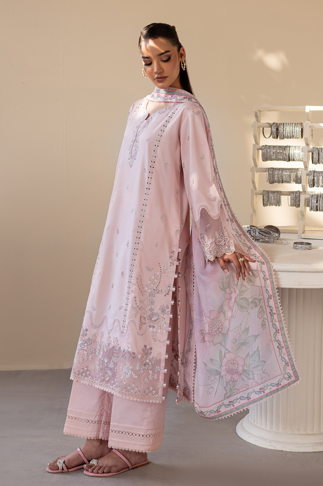 Seran | Nayab Eid Lawn | RANIA M Light Pink Lawn