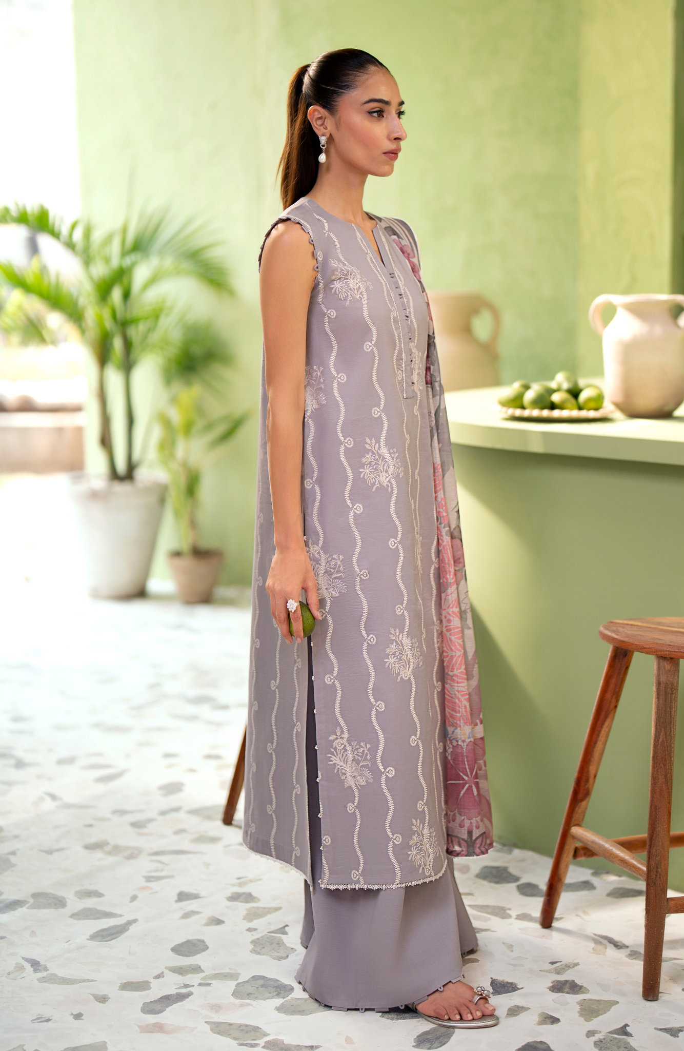 Seran | Artisan Lawn 25 | GRIS L Lilac Gray Lawn