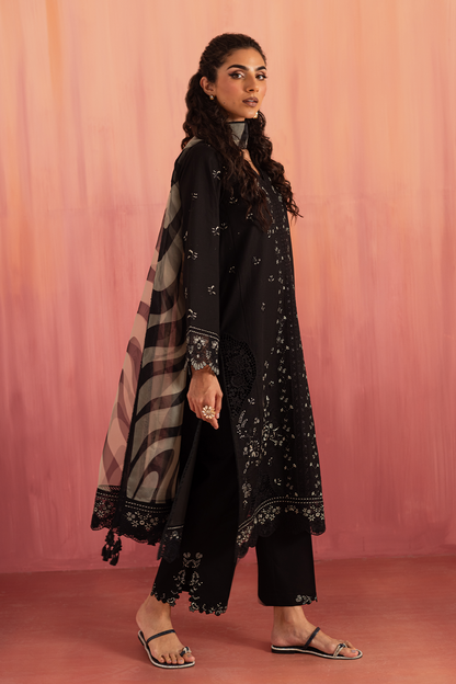 Seran | Nayab Eid Lawn | ZORA XL Lawn Black