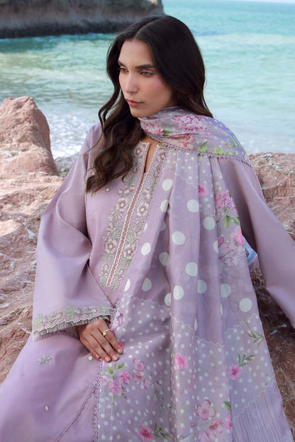 Seran | Afsanah Lawn 25 | NIHAL L Purple Gray Lawn