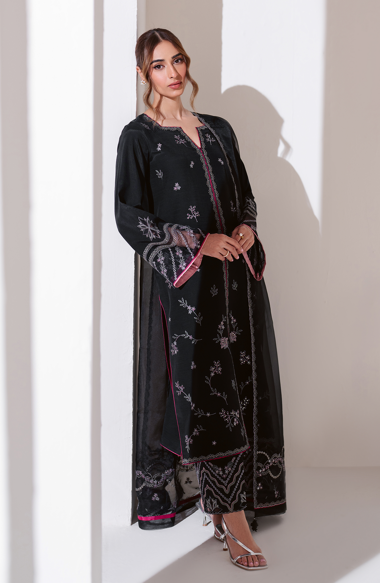 Seran | Eid Luxe Pret 25 | CIAR S Black Raw Silk