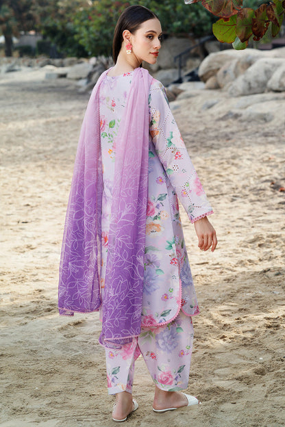 Farasha | Printed Essentials | Rosy Glem S Soft Lilac Lawn