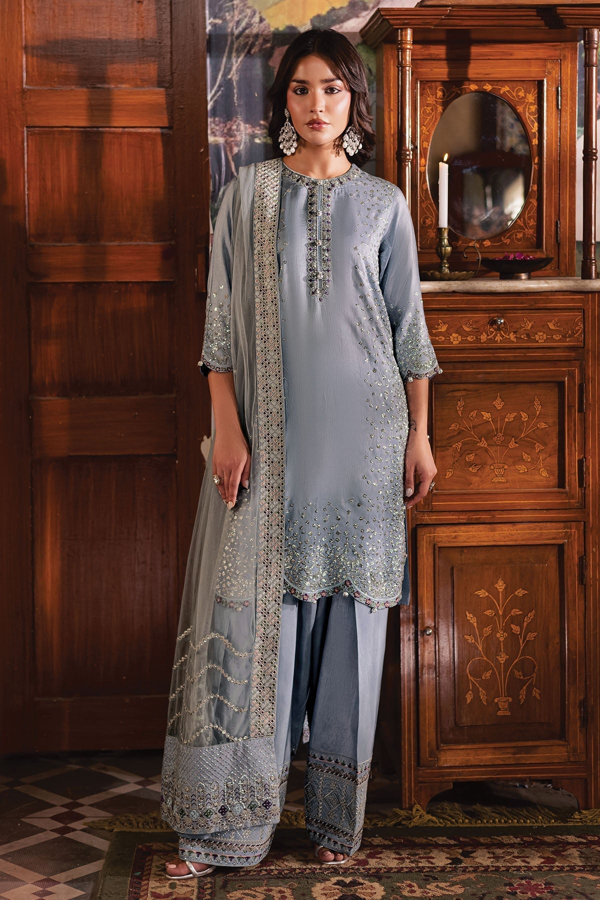 Nureh | Nur Mahal | NE-195 by Nureh - Designer Dress - Type : Ladies Clothes - Available at Saira Sultan - 100% Original 