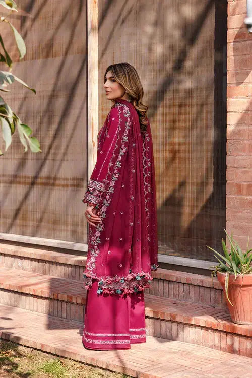 Farasha | Kaavish Lawn 24 | GARNET GLAM - Pakistani Designer Dress - by Farasha | Type: Luxury - 100% Original at Saira Sultan