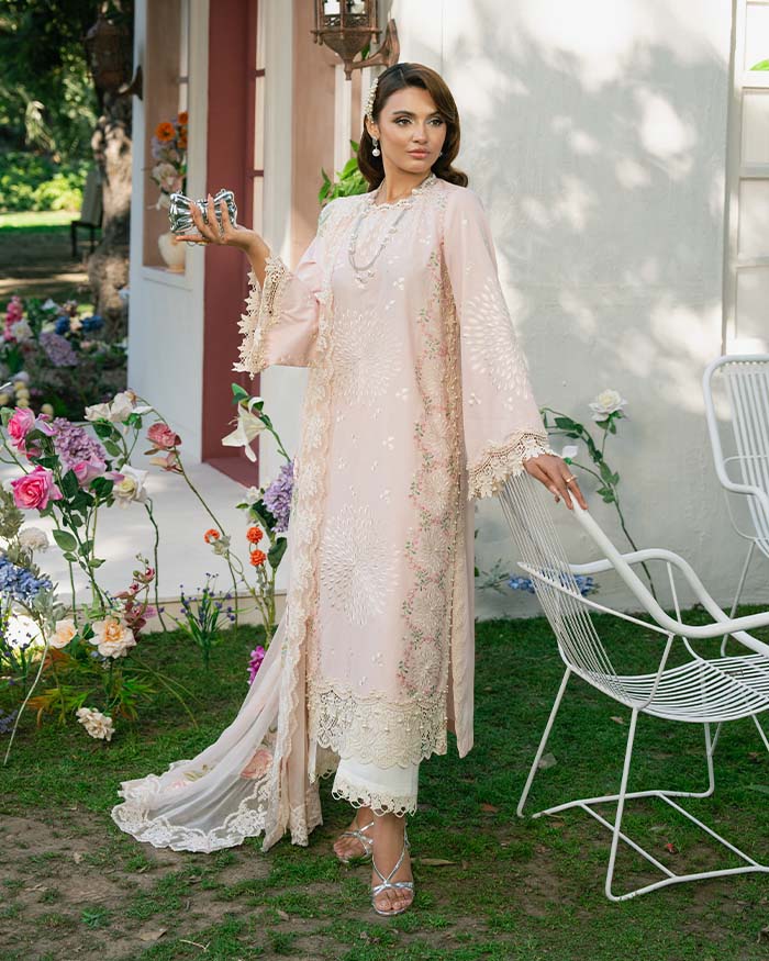 Zevk | Flora Festive Lawn | LOTUS XL Pastel Pink Lawn