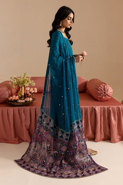 Nureh | Mukeshkari Formals | MK-10 L Sea Green Chiffon