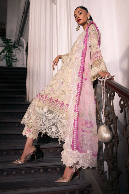 Nureh | Glam Girl Lawn | GL-14 L Pale Peach Lawn