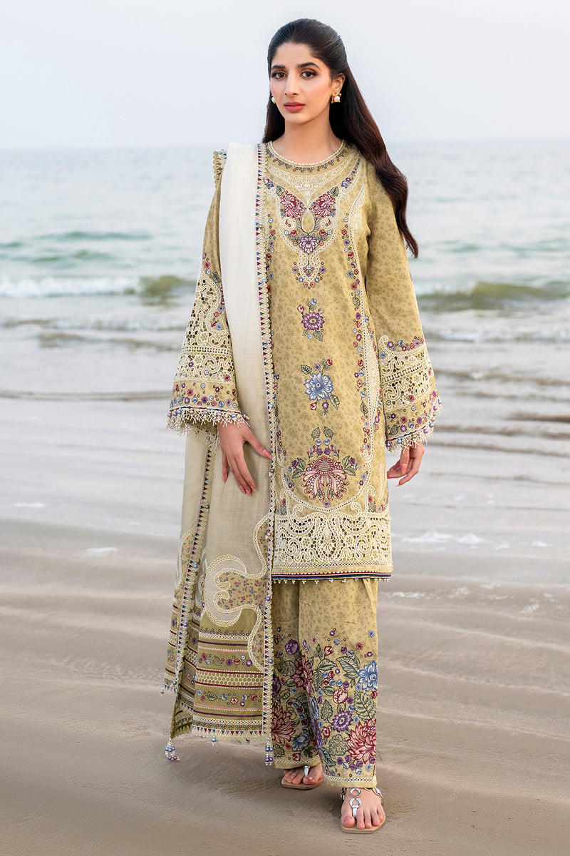 Jazmin | Shahkaar Luxury Lawn 25 | SL25-D4 XL Mustard Lawn