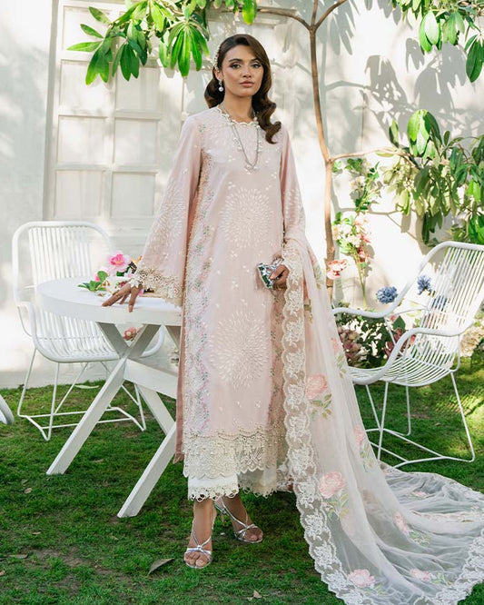 Zevk | Flora Festive Lawn | LOTUS XS Pastel Pink Lawn