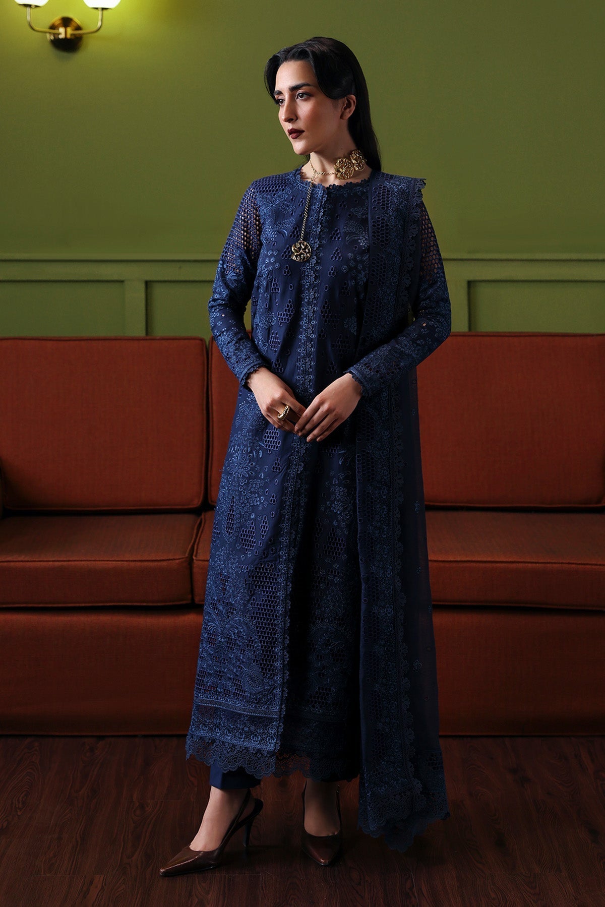 Afrozeh | Rhythm RTW | Cadence XS Navy Lawn