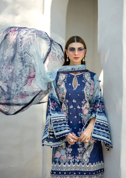 Elaf Premium | Signature 25 | ETS-06A LONDON BLUES M Blue Chiffon