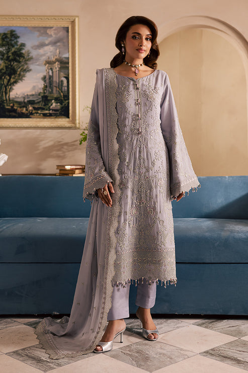 Emaan Adeel | Miraan luxury chiffon | SORINA XS Lilac Gray Chiffon