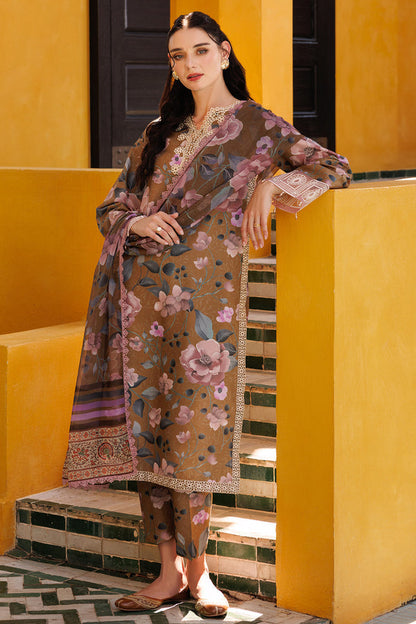 Farasha | Printed Essentials | Fawn Bliss L Brown Lawn