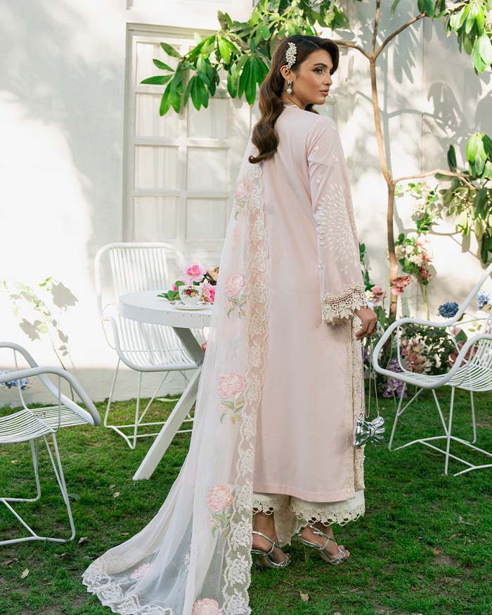 Zevk | Flora Festive Lawn | LOTUS S Pastel Pink Lawn