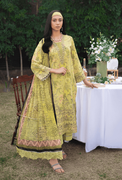 Humdum | Gardenia Lawn 24 | Printkari Lawn PLG 09 - Pakistani Designer Dress - by HumDum | Type: Luxury - 100% Original at Saira Sultan