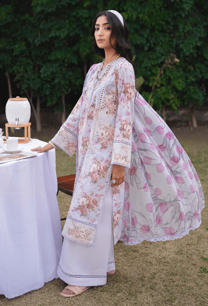 Humdum | Gardenia Lawn 24 | Printkari Lawn PLG 04 - Pakistani Designer Dress - by HumDum | Type: Luxury - 100% Original at Saira Sultan