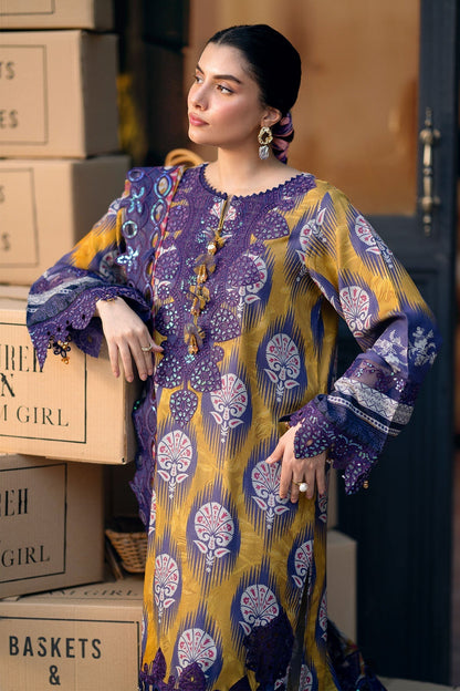Nureh | Glam Girl Lawn | GL-22 L Purple Crepe