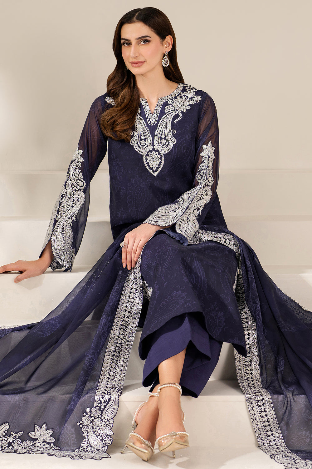 Farasha | Fiorella Formals | Blue Dazzle - Pakistani Designer Dress - by Farasha - Type : Ladies Clothes - 100% Original at Saira Sultan