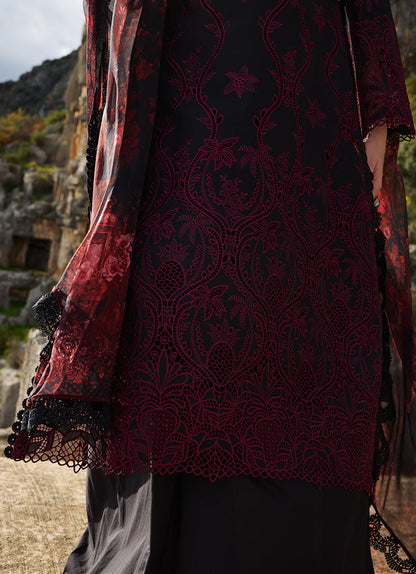 Image | Lawnkari 25 | Zamiya L Black Cotton Lawn