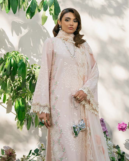 Zevk | Flora Festive Lawn | LOTUS M Pastel Pink Lawn
