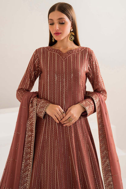 Farasha | Lumiere Formals | RUSSET - Pakistani Designer Dress - by Farasha | Type: Formal - 100% Original at Saira Sultan