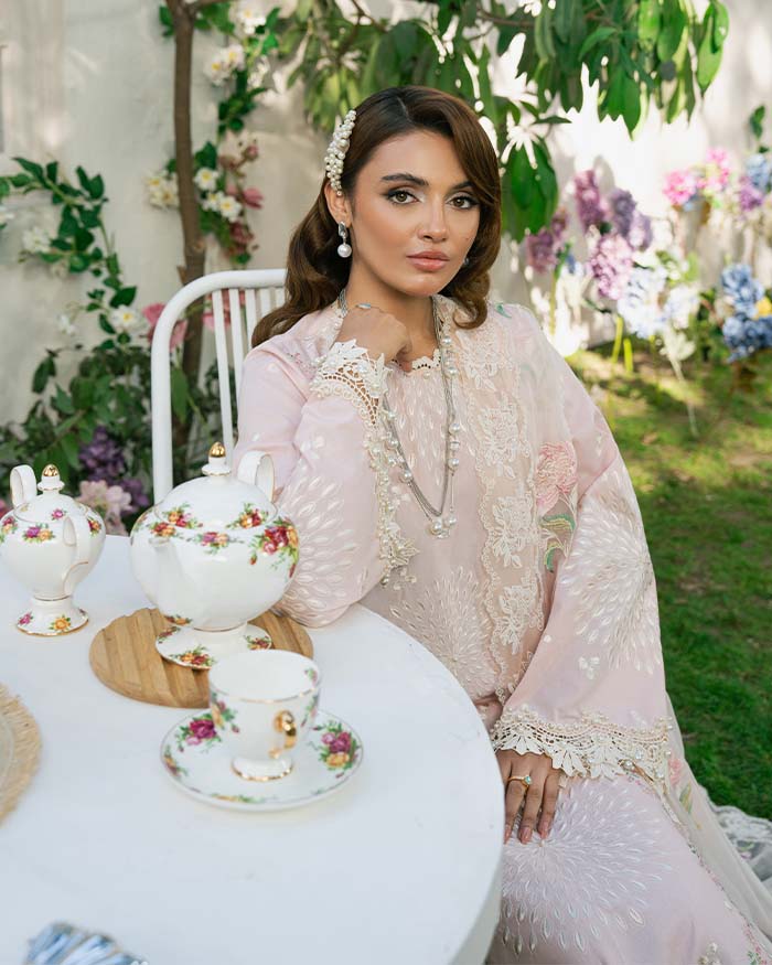 Zevk | Flora Festive Lawn | LOTUS L Pastel Pink Lawn