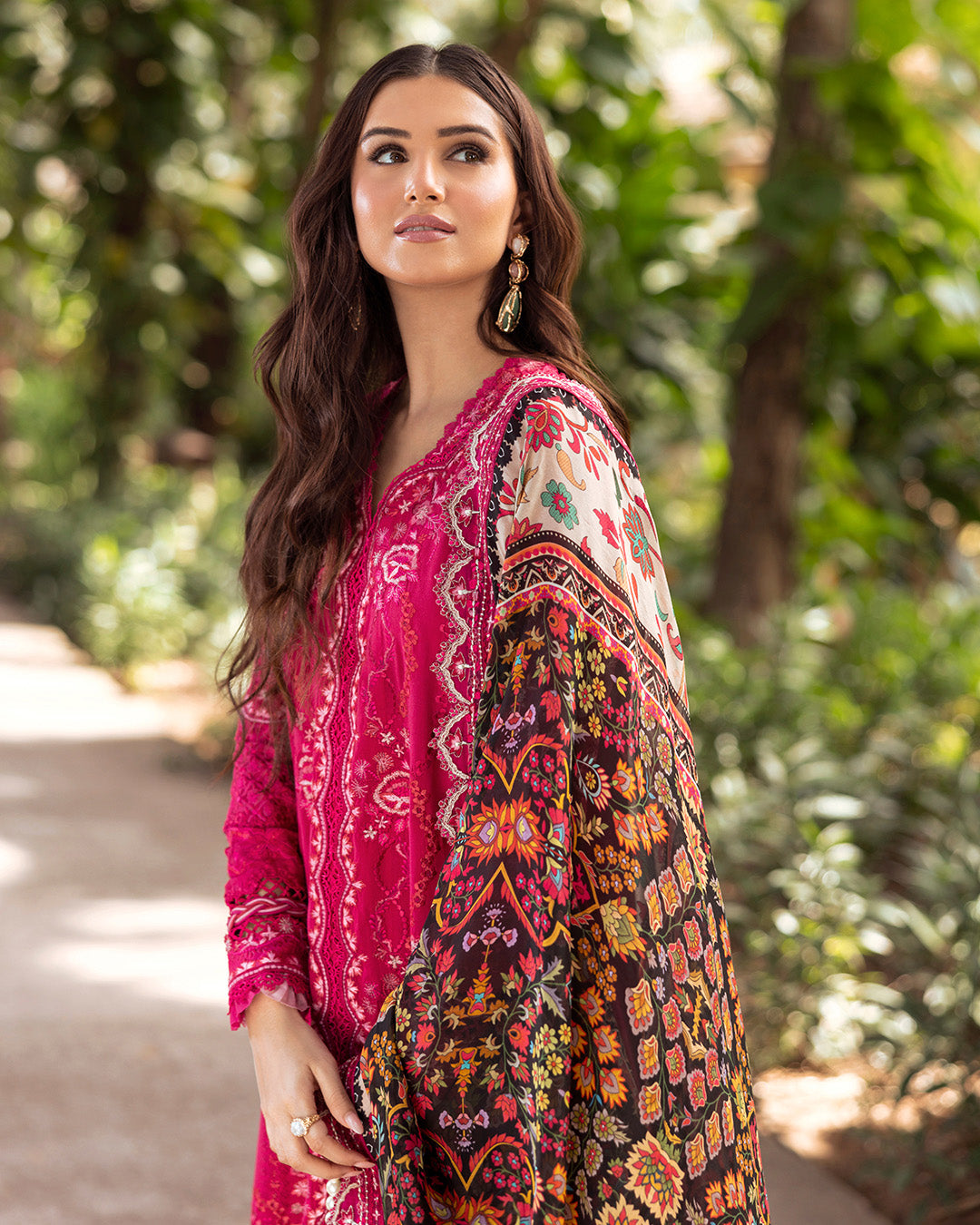 Faiza Saqlain | Zinnia Lawn 25 | Varda Custom Size Candy Pink Lawn