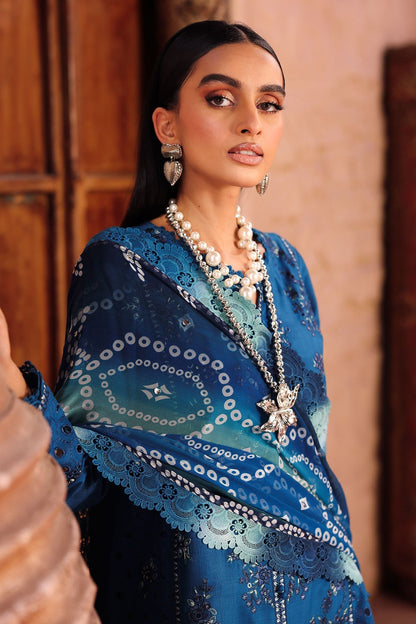 Nureh | Bazaar Lawn | NE-160 M Cobalt Blue Lawn