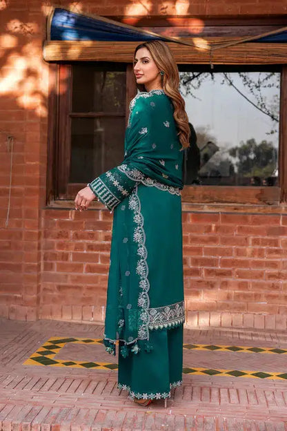 Farasha | Kaavish Lawn 24 | TEAL GARLAND - Pakistani Designer Dress - by Farasha | Type: Luxury - 100% Original at Saira Sultan