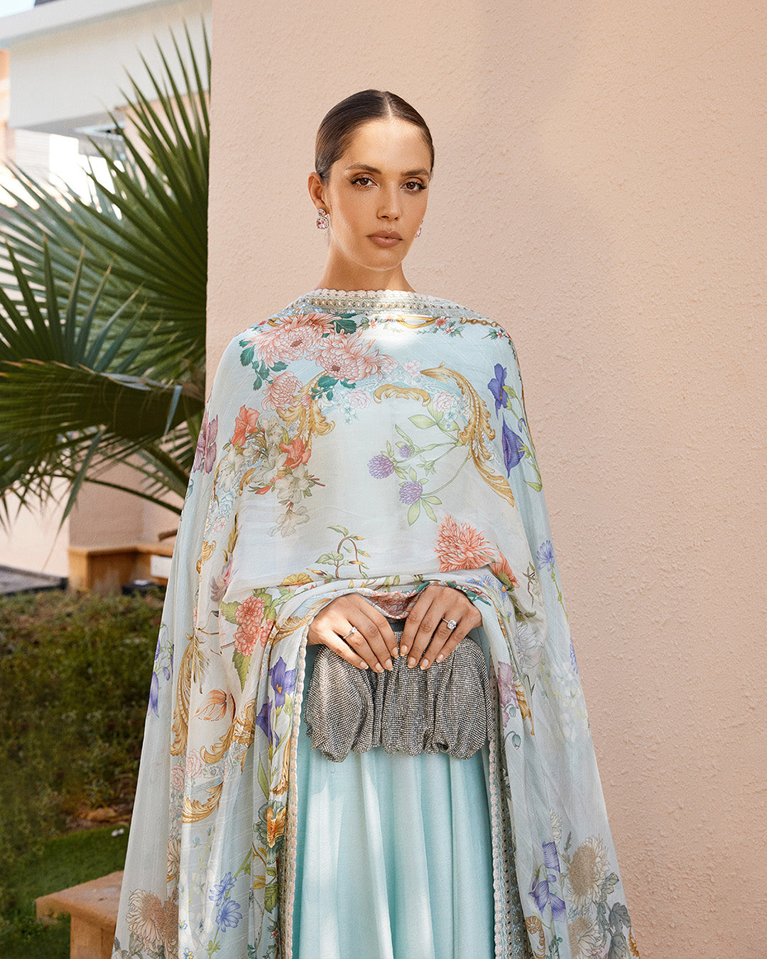 Faiza Saqlain | Carmela Luxury Pret | Latissa L Ice Blue Korean Raw Silk