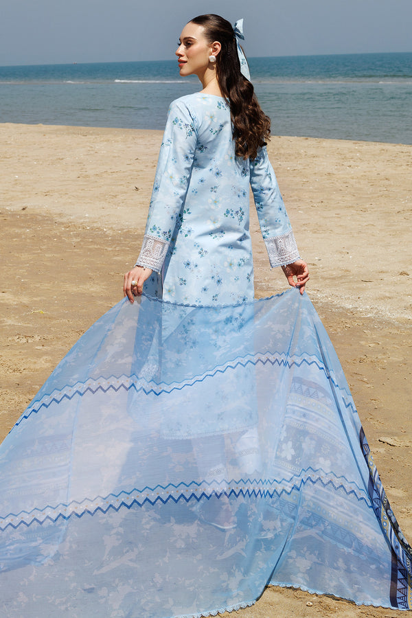 Farasha | Printed Essentials | Moonlit Blue S Light Blue Lawn
