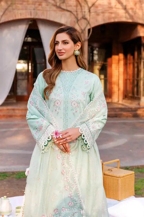 Farasha | Kaavish Lawn 24 | WHISPER MINT - Pakistani Designer Dress - by Farasha | Type: Luxury - 100% Original at Saira Sultan