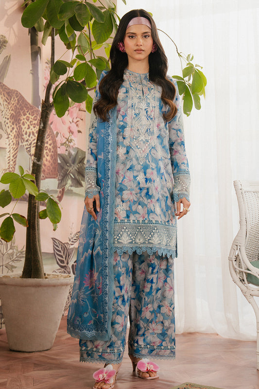 Ayzel | Armelia Printed Lawn 25 | Scilla XS Aqua Lawn