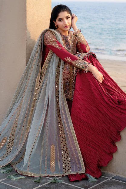 Jazmin | Shahkaar Luxury Lawn 25 | SL25-D5 L Red Lawn