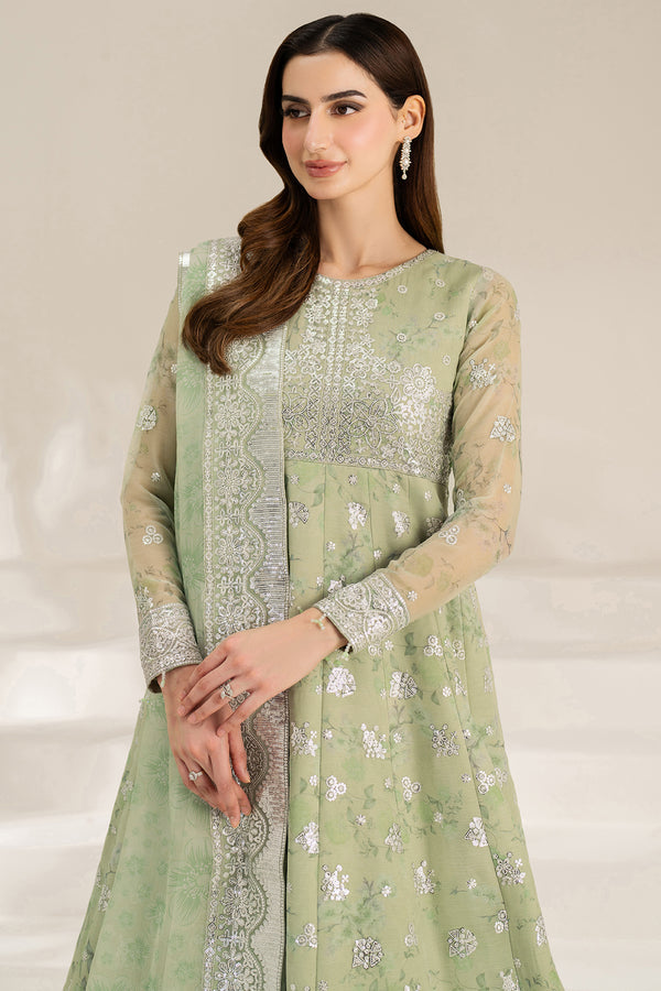 Farasha | Fiorella Formals | Sage Sparkle - Pakistani Designer Dress - by Farasha - Type : Ladies Clothes - 100% Original at Saira Sultan