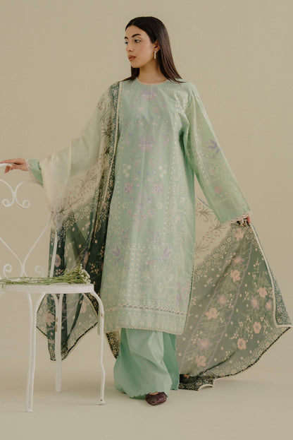 Zara Shahjahan | Coco Lawn 25 | Nyssa-10A XL Pastel Mint Lawn