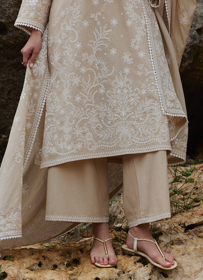Image | Lawnkari 25 | Asya S Beige Cotton Lawn